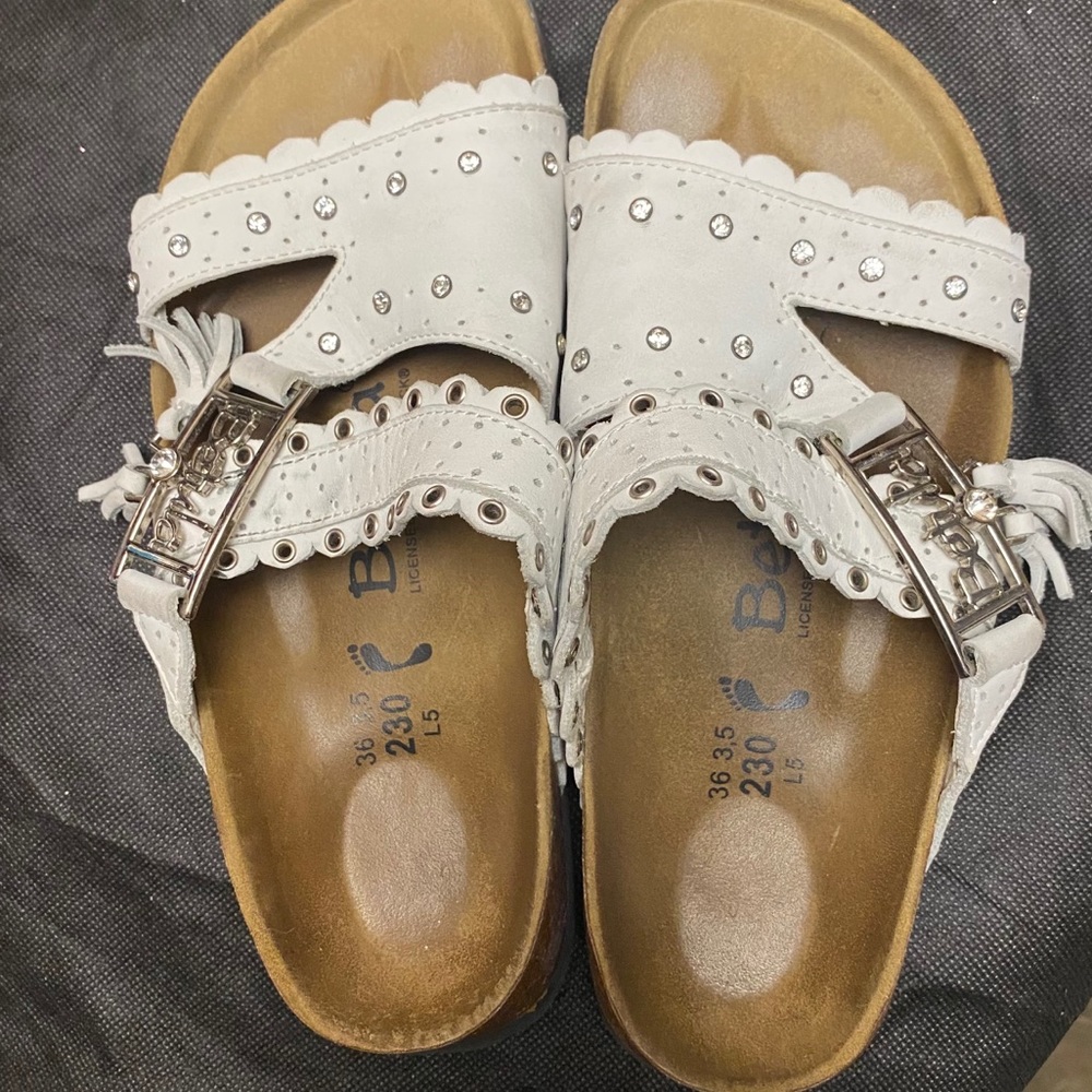 Betula sandals white rhinestone